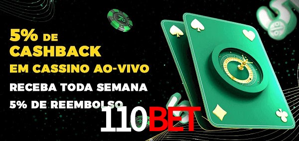 Promoções do cassino ao Vivo 110bet